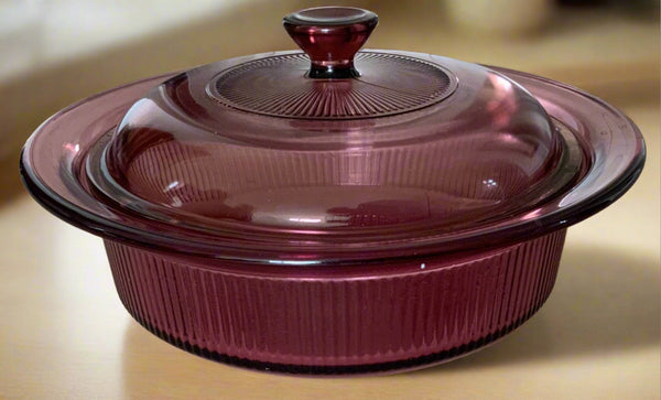 Corning Vision V31B 1QT Cranberry Casserole Dish
