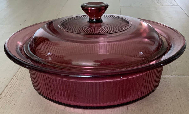 Corning Vision V31B 1QT Cranberry Casserole Dish