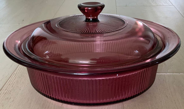 Corning Vision V31B 1QT Cranberry Casserole Dish
