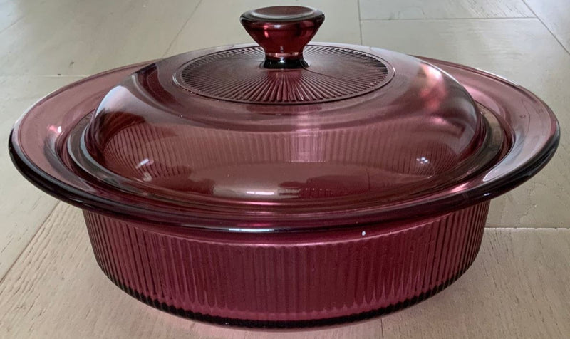 Corning Vision V31B 1QT Cranberry Casserole Dish