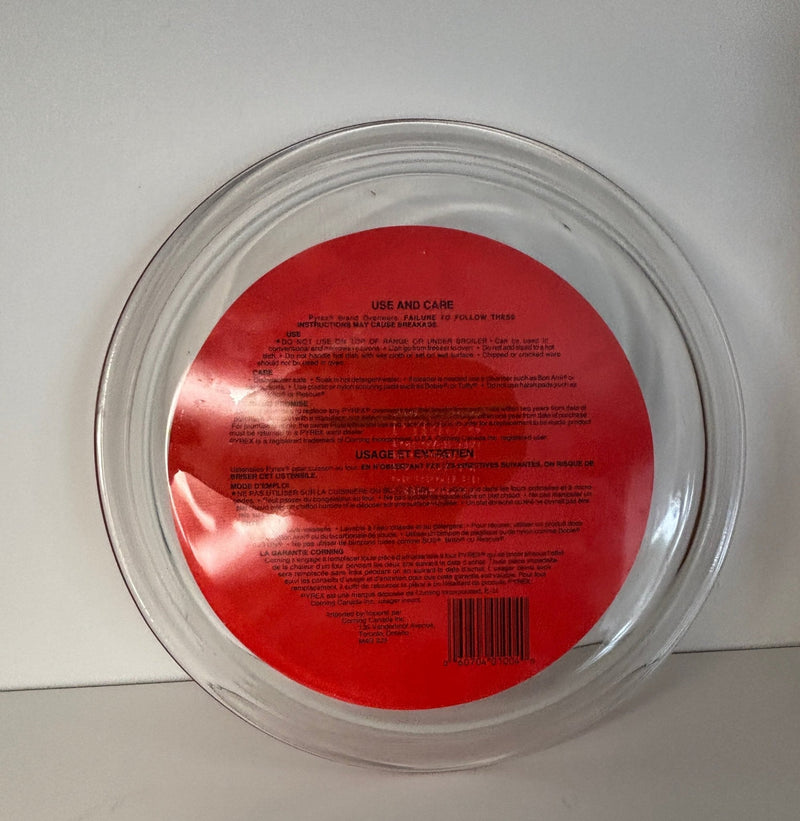 New Pyrex Clear Glass Pie Plate