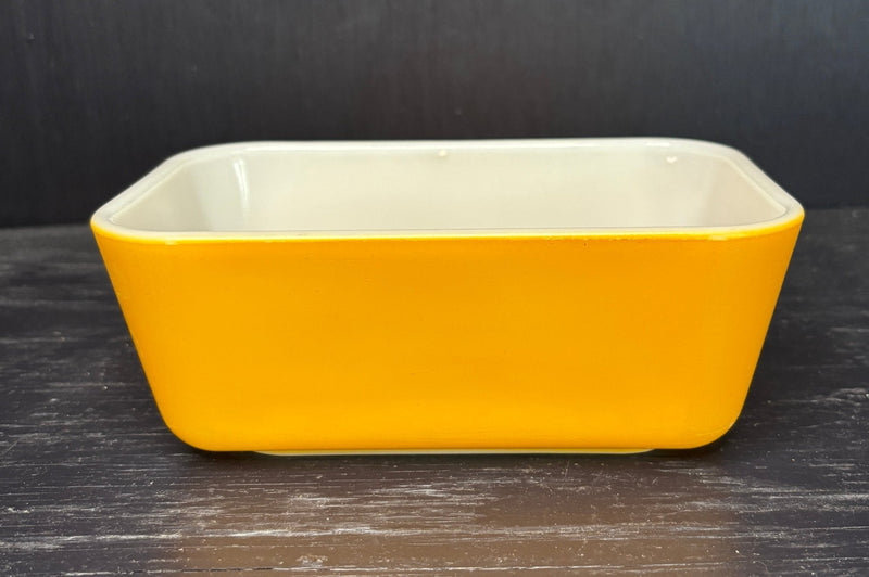 Pyrex Gold Orange Refrigerator Dish Mini Loaf Pan